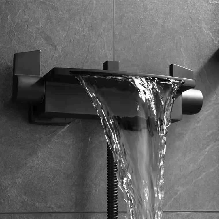 waterfall bath faucet china factory bathtub faucets bathroom taps matte black shower faucet