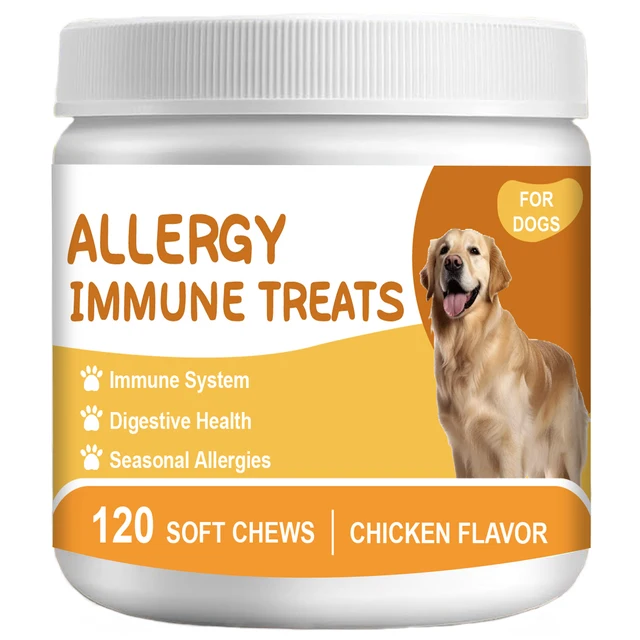 OEM/ODM 14 IN 1 Dog Allergy Immune Support Chews Pet Health Care & Supplements for Allergy Relief Senior