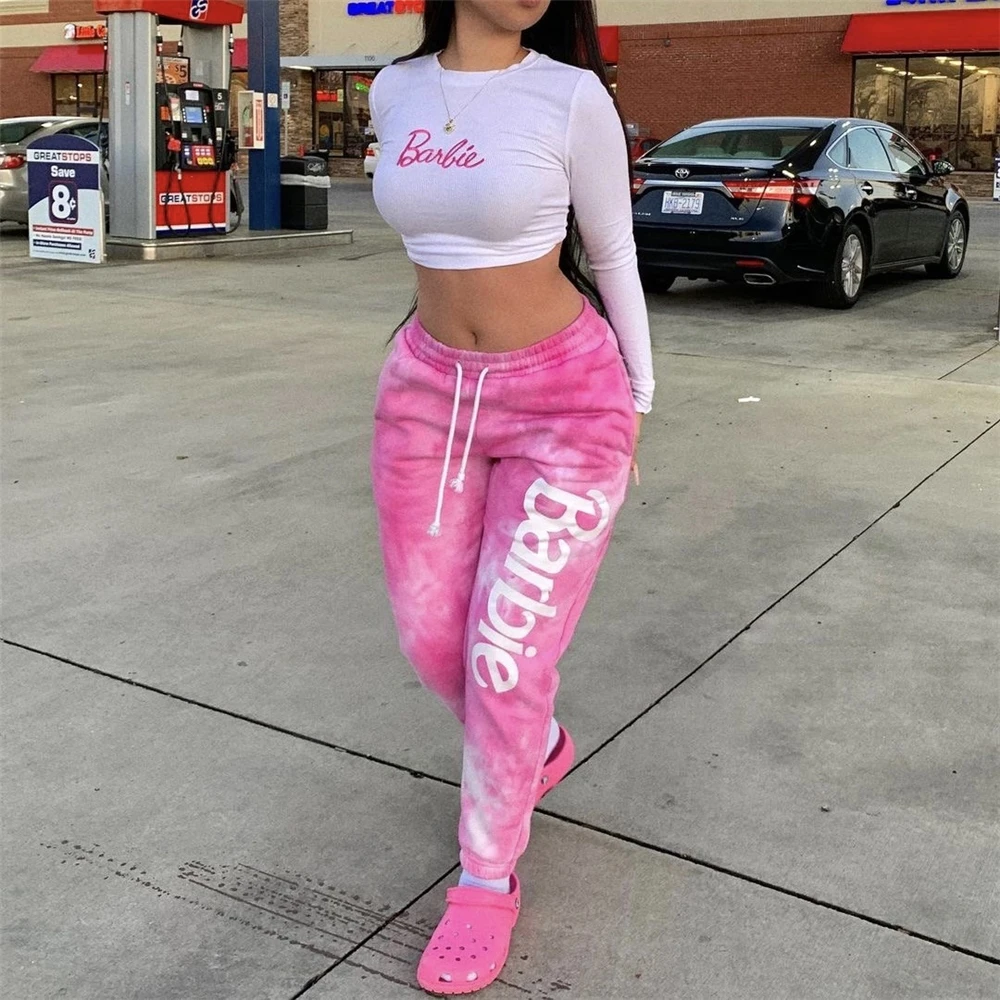 OJW4840M Tie-dye casual sportswear Fashion 2 piece trouser set Hot sale women's clothing