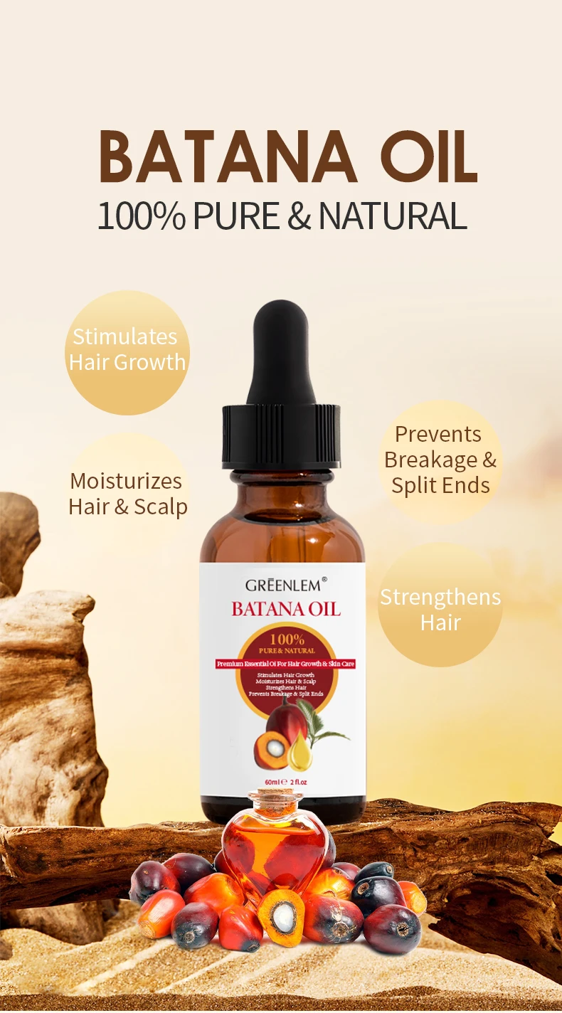 100% Pure Organic Batana Hair Oil Herbal Elixir for Dry Damaged Hair Nourishing Moisturizing Smoothing Treatment for Healthy(pic1)