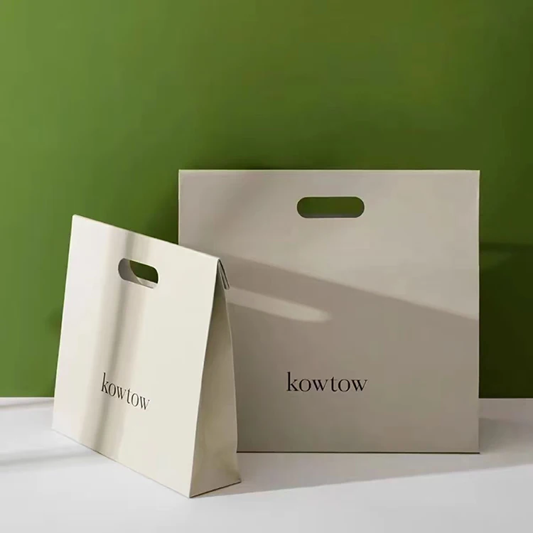 Custom Shopping Bags logo Printed Custom Kraft Bag with logo Packaging ...