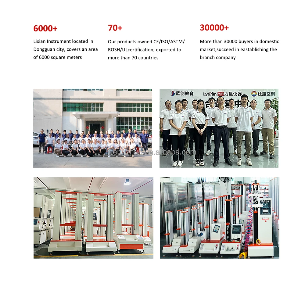 Lixian Flexible Cellular Polymeric Materials Foam Compression Hardness Testing Machine Equipment