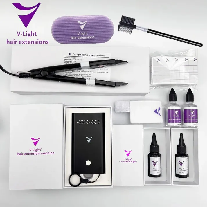V Light ヘアエクステンションキット UV LED グルー 20g