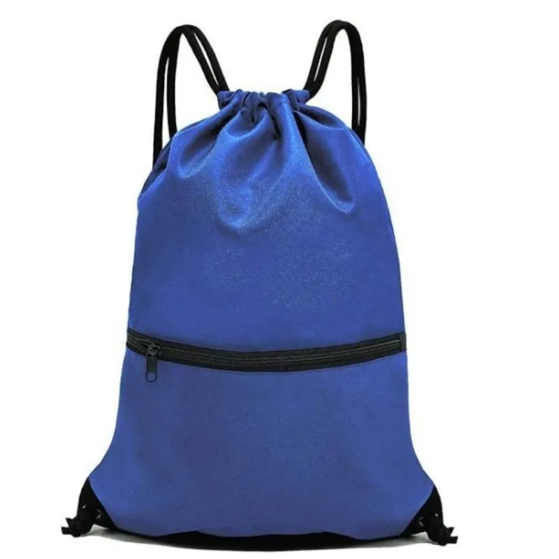 Multi-functional Waterproof Sports Fitness Drawstring Zipper Closure Shoulder Straps Backpack Messenger Bag Geometric Pattern