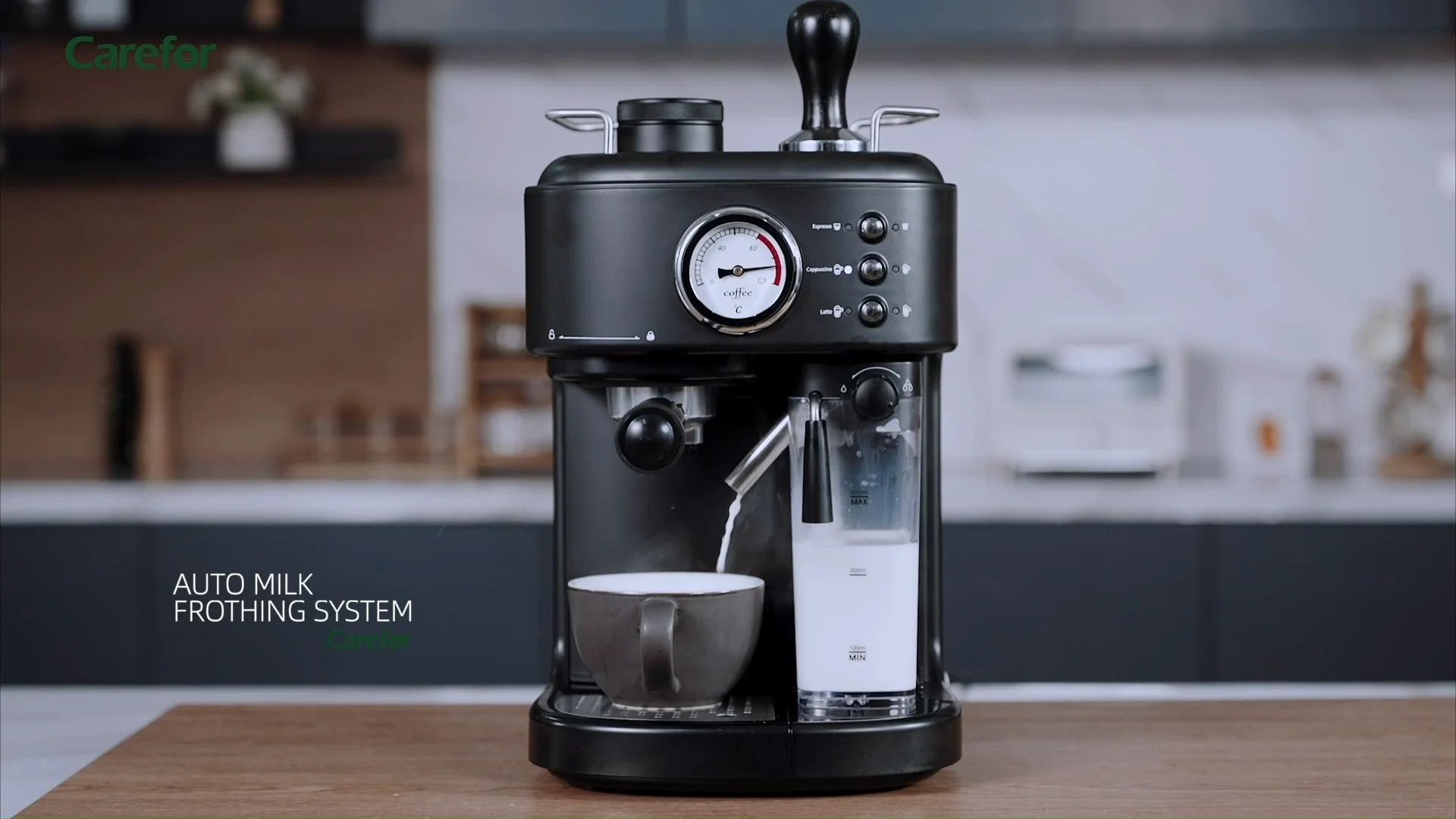 Diecasting 15bar Hign Pressure Fully Automatic Cappuccino Maker