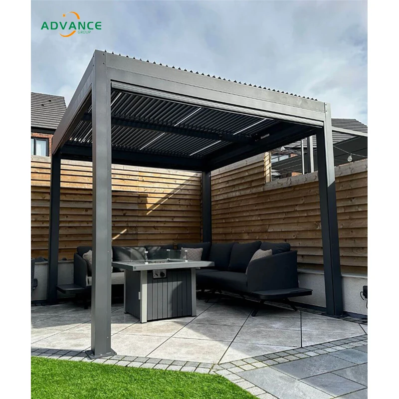 Factory Customized Motorized Aluminium Louvered Pergola Pergola Aluminium Outdoor