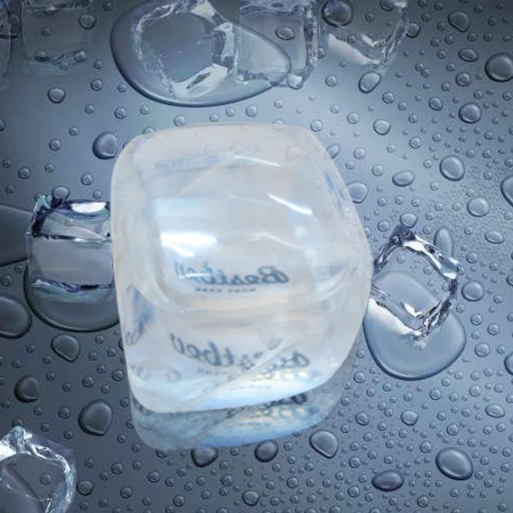 Reusable Ice Cube Colorful Square Plastic Ice Cubes Without Diluting BPA Free, Refreezable Ice Cubes for Drinks