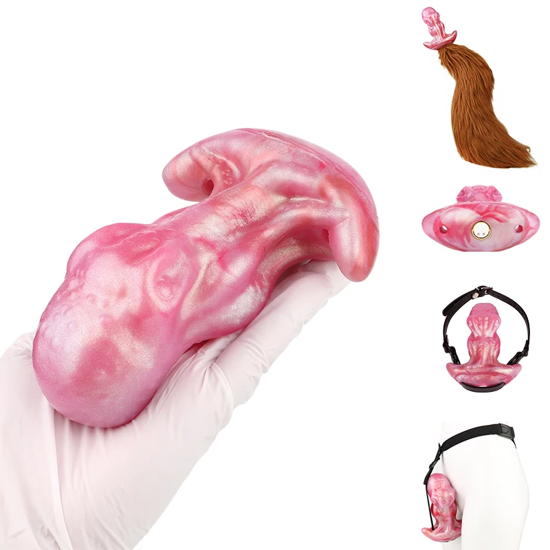 Separable Cthulhu Silicone Anal Plug Real Fox Tail Role Play Butt Plug  Vibrator Flirting Sex Tail Adult Sex Toy for Man Woman