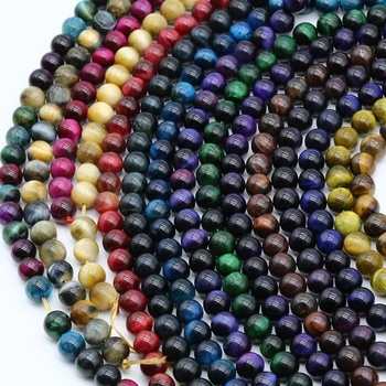 XULIN Bracelet Jewelry Bulk Black Natural Lava Stone Rock Loose Beads round Bemstone Bead