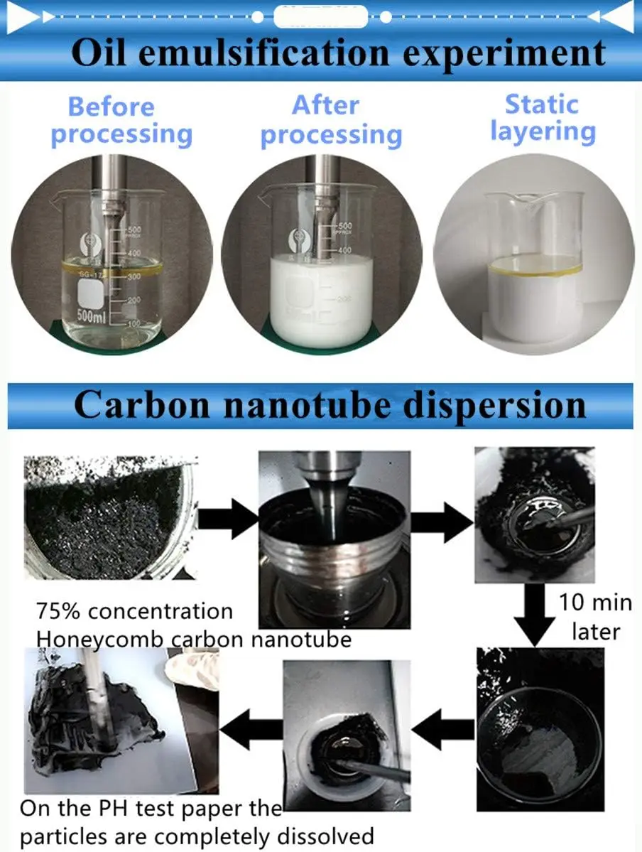 WEIAI Lab Ultrasonic Extraction Machine System Nano Cell Crusher 400w Handheld Ultrasonic Homogenizer Sonicator Mixer Emulsifier