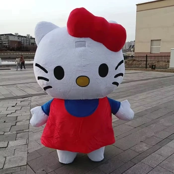 New Red Cat Mascot Costume Inflatable Suit Cartoon Characters Anime Cosplay Fancy Dress Advertising Carnival Halloween Props