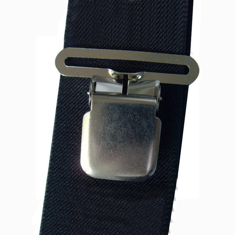 Wholesale Heavy Duty 2 Inches Xback Black Elastic Suspender Brace Clip