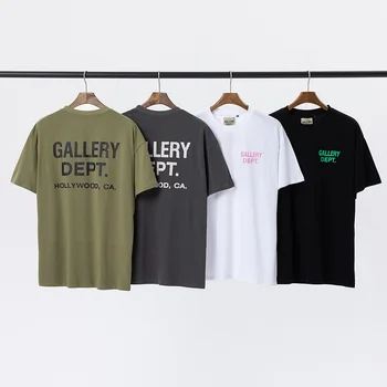 GALLERY DEPT classic letter slogan logo printed letter round neck short sleeve T-shirt top fashion brand clothing wholesale