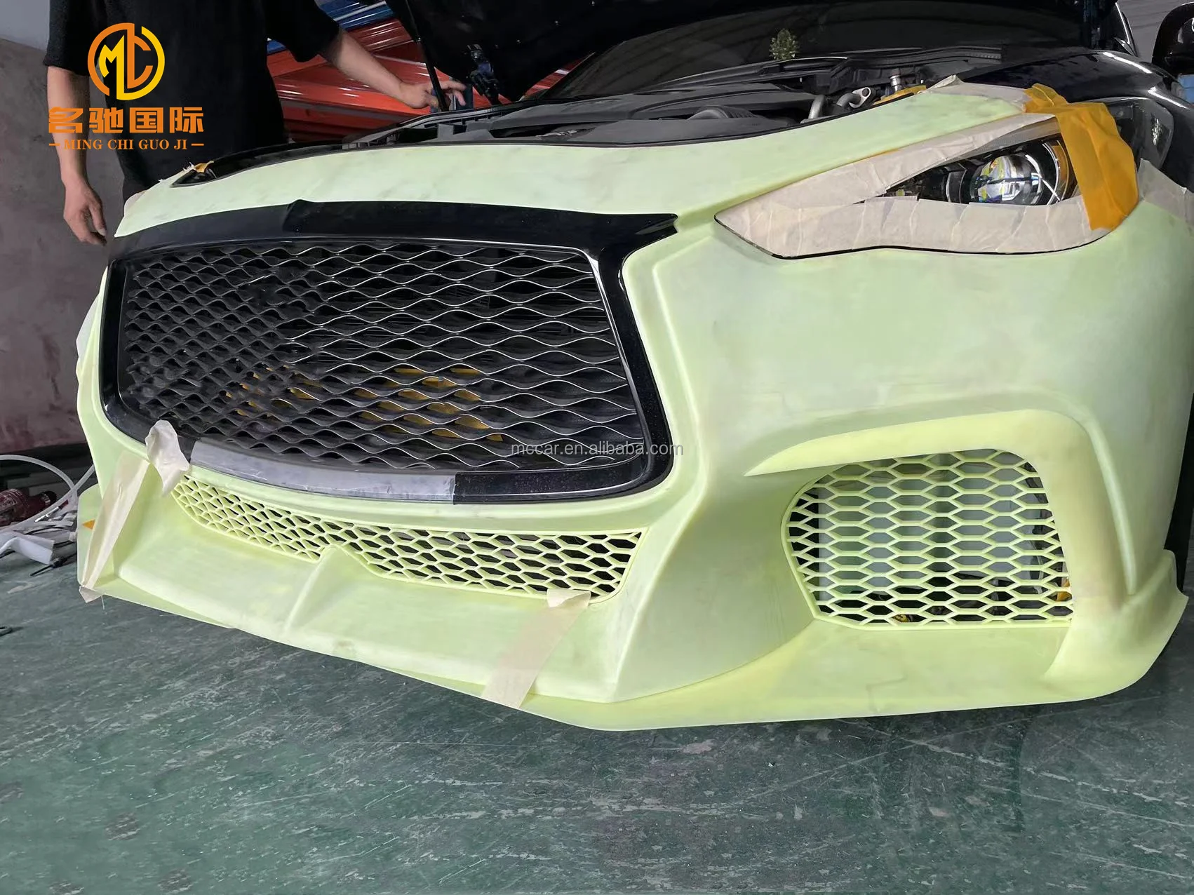 Black Series Kit Front Bumper For Infiniti Q60 Q60s Pp Bumper Buy