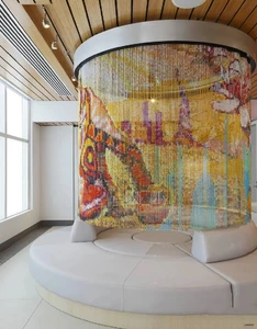 ECOJAS design originality lighting Interior decoration Aluminium chain screen Matching lighting