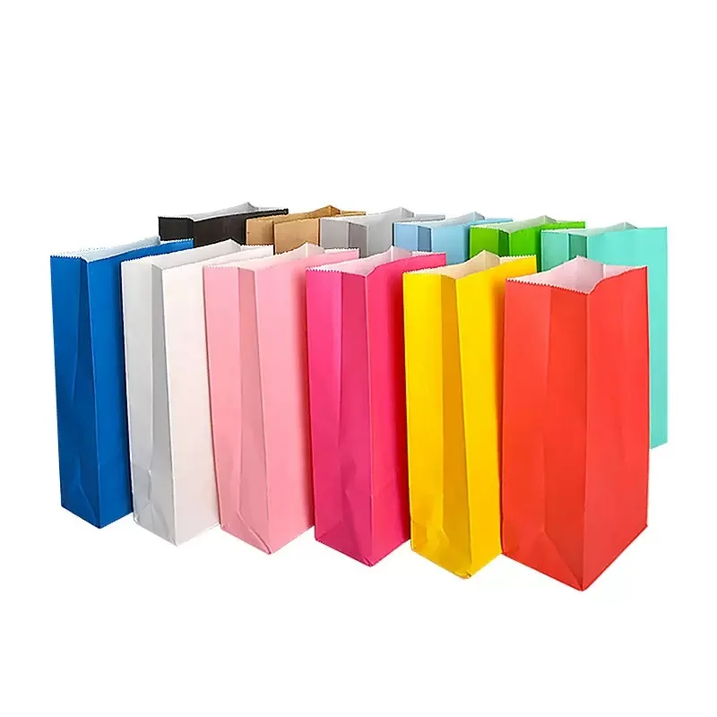 Print  Stand up Brown Colorful  Craft Paper Bag  Custom Paper Bag Paper Bags with Handles