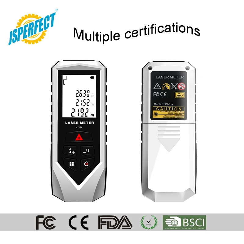 JSPERFECT Cheap Price Red Beam 60 m Outdoor Precision Laser Distance Meter