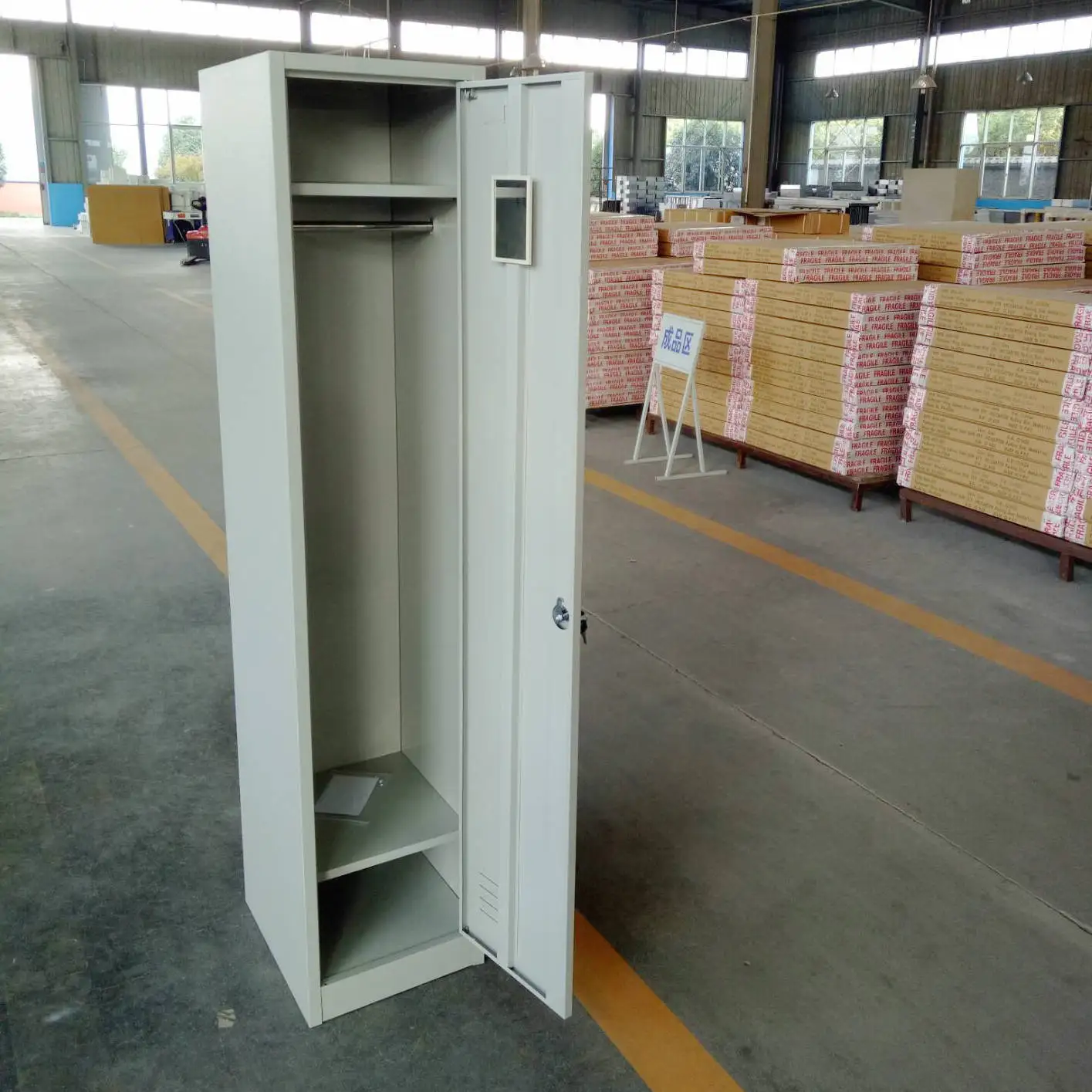 FAS-009 металлический шкаф с одной дверью, стальной шкаф для хранения, шкаф для раздевалок