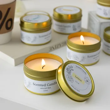 High-End Gift Box Set Smokeless Soy Wax Aromatherapy Candles Floral Art Candles for Weddings Home Decor Elegant Atmosphere