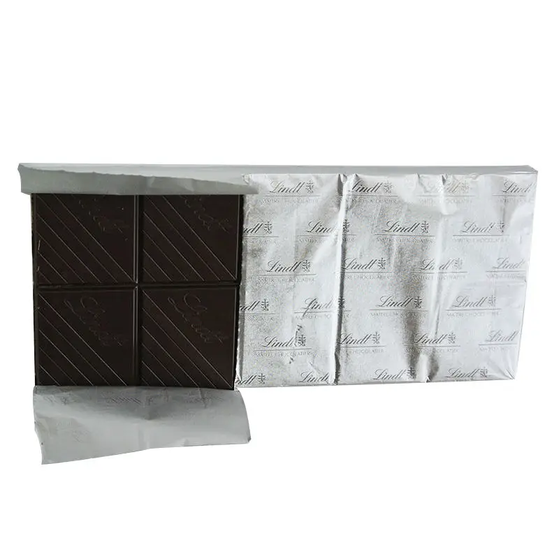 12mic Custom Printed Silver Golden Color One Side Heat Seal Coating Chocolate bar Packing Aluminum Foil Wrappers