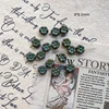 16#six-petal flower-dark green (one piece)
