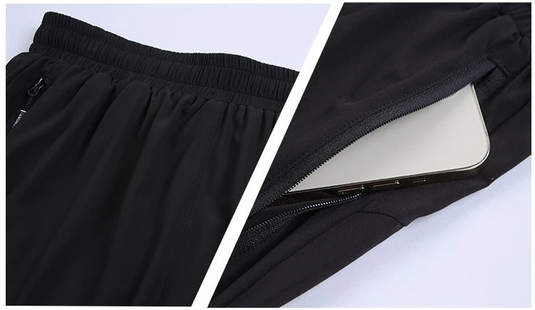 New 2 in 1 Running Training Sport Shorts Quick Dry Zip Side Pocket Gym Fitness Basketball Polyester Workout Track Shorts for Men