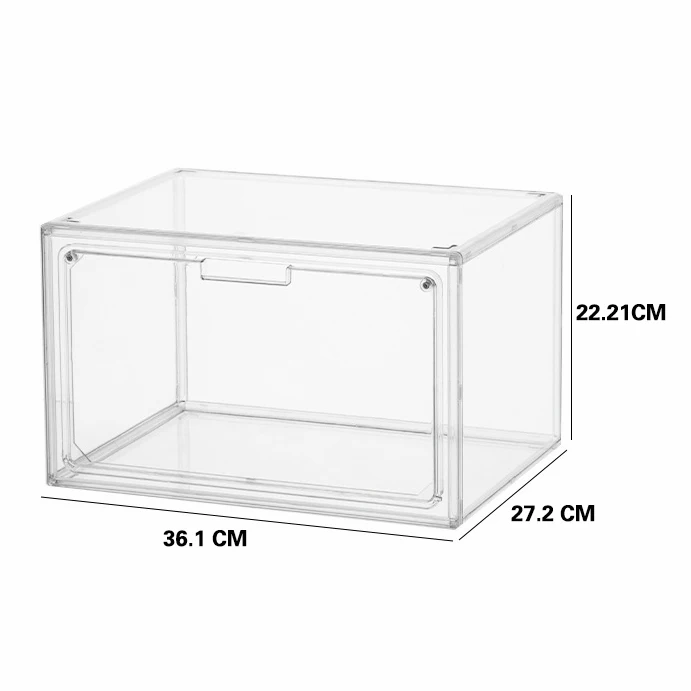 Wholesale Custom Plastic Shoebox Clear Acrylic Shoe Container Box 