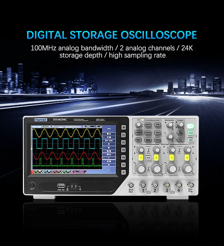 2 Channel Oscilloscope Signal Generator 40k Record Length 1gs/s ...