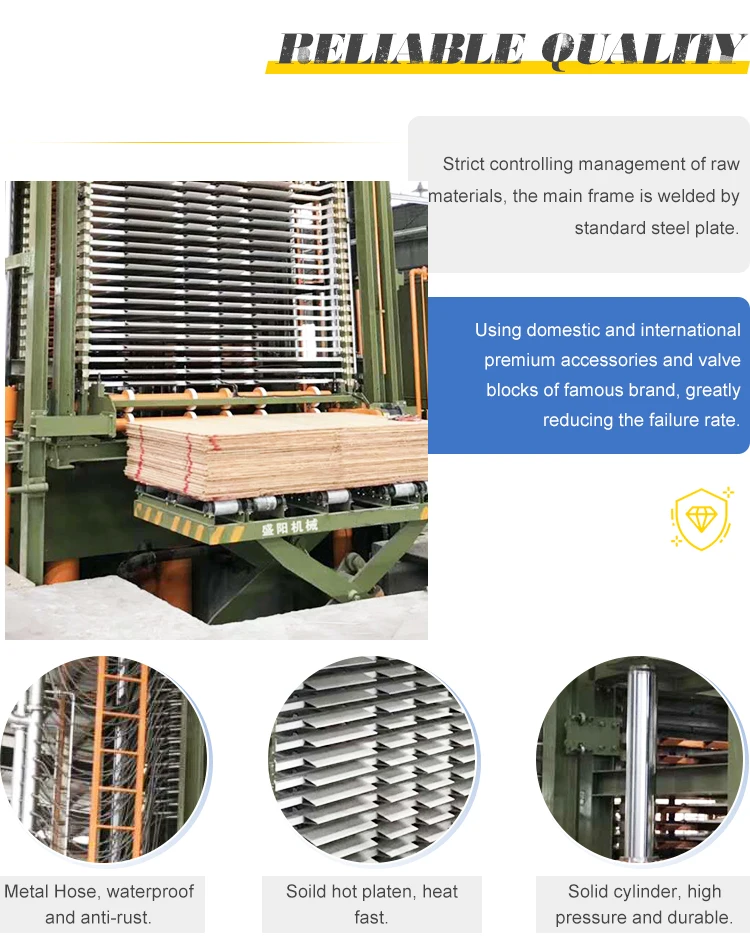 Multi daylight plywood hot press machine factory directly