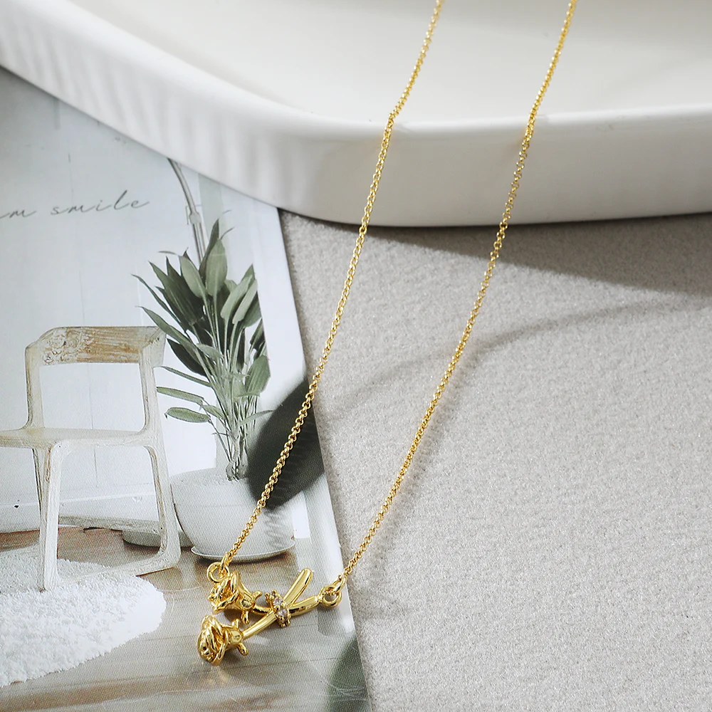 product wholesale fashion jewelry custom gold plated glamour statement copper diamond flower necklace earrings jewelry set for women-4