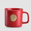 Matte red copper medal cup with free engraving