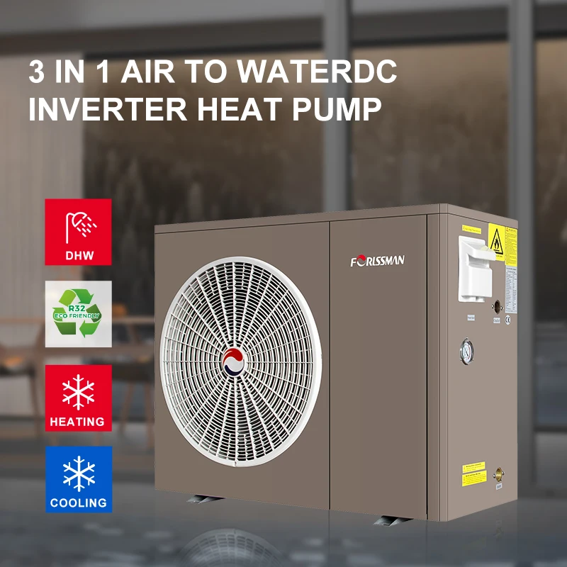 Top Fan Vertical Inverter Pool Heat Pump Efficient Cooling