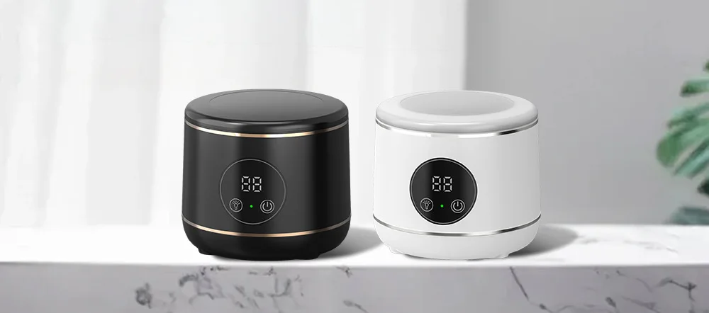 Description Picture 5 of itemUltrasonic Cleaning Machine Household Clean Jewelry With UV Lamp Dentures Small Black and White Touch Cleaner Home New Medical