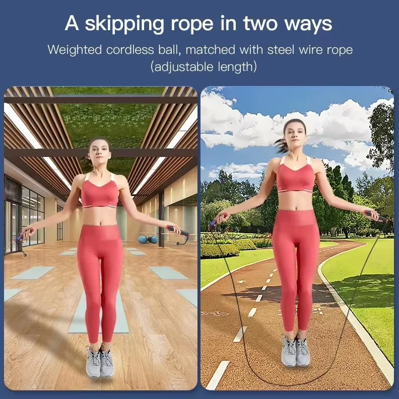 odm customized electronic fitness smart jump rope digital speed counter adjustable cordless skipping rope-16