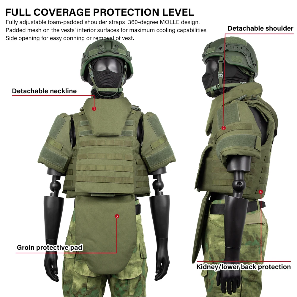 Obshorse Uhmwpe Camouflage Plate Carrier With Groin Protective Pad