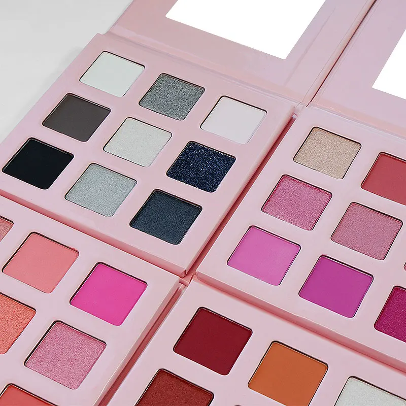In Stock High Pigmented Private Label Paleta Makeup Pink 9 Colors
