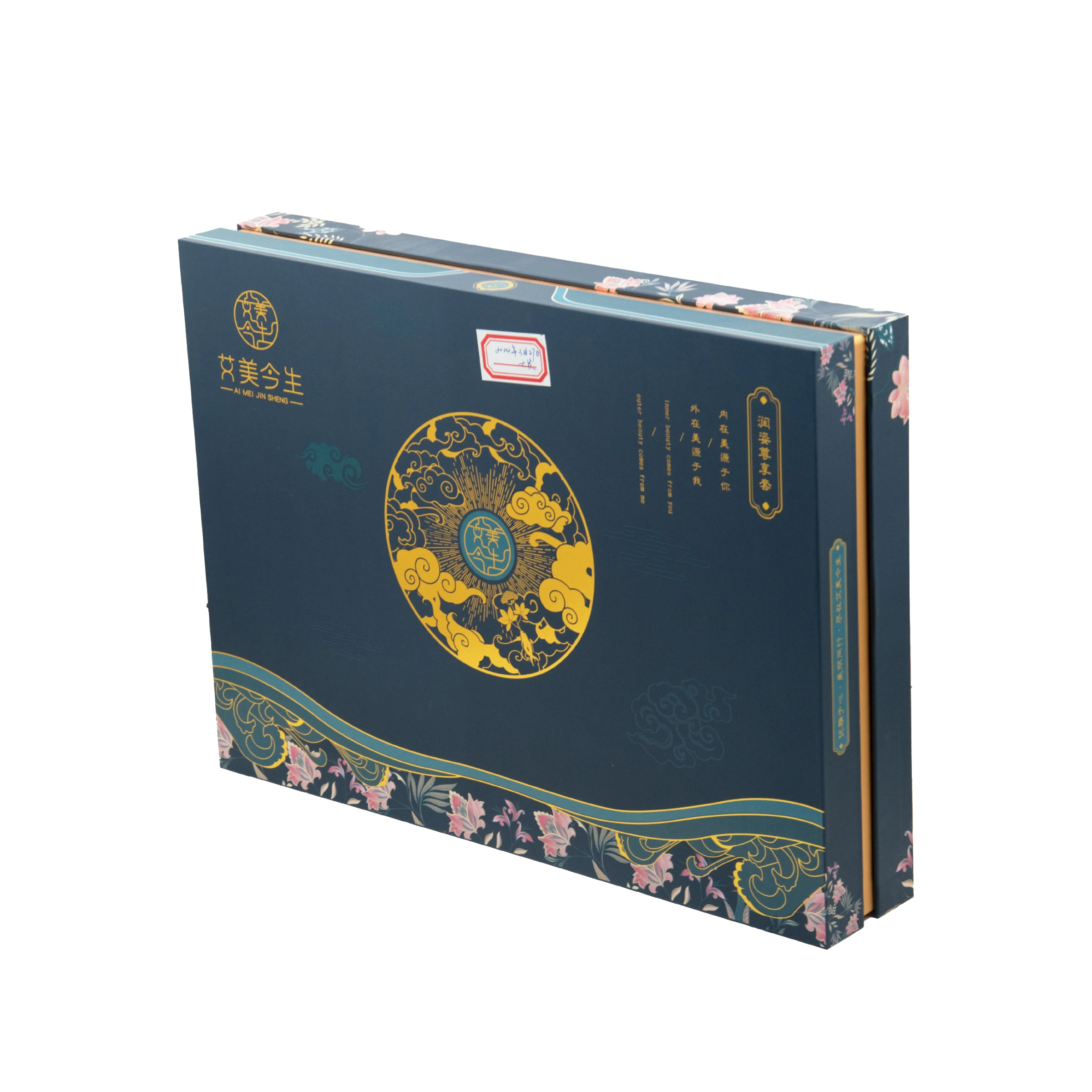 Custom Printed Cosmetic Paper Box with Glossy Laminated Top and Matt Lamination for Luxury Gift Packaging