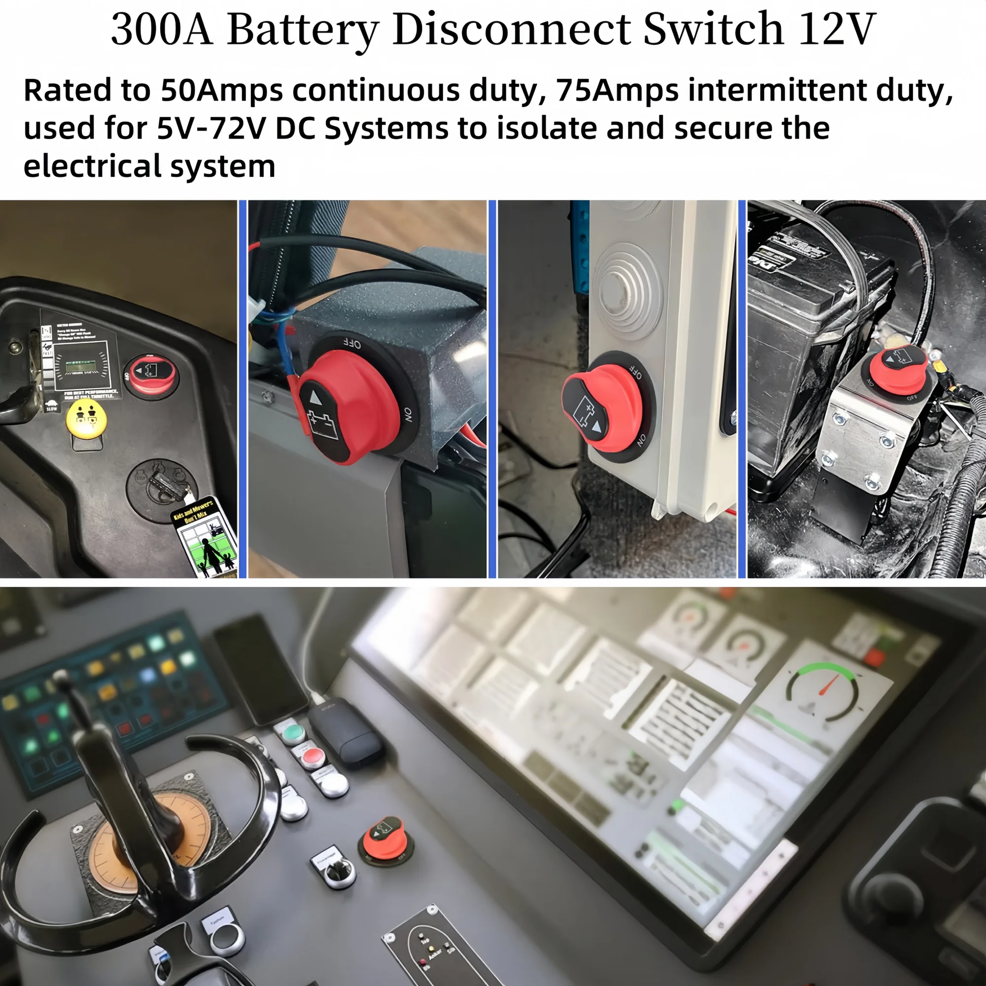 12V DC 300A Heavy Duty Master Battery Quick Disconnect Power Shut Off