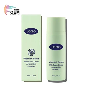 Vegan Face Serum Essence Pour Le Visage Whitening Moisturizing Anti Aging Vitamin C With Caviar Lime Booster Serum