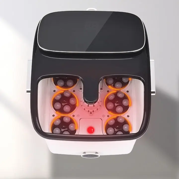 LCD Touch Electric Foot Washing Basin Massager Machine Deepest Body Detox Foot Spa Bath Massager With Heat