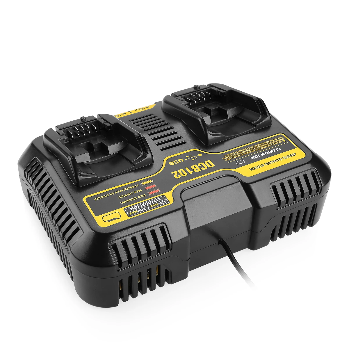 High Quality 3A Fast Power Tool Battery Charger for Dewats 20V DCB120 DCB140 DCB205 Li ion Battery Pack