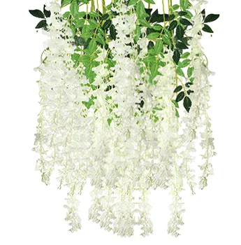 Wholesale high quality long stand artificial wedding flowers colorful wedding stage silk artificial wisteria flower