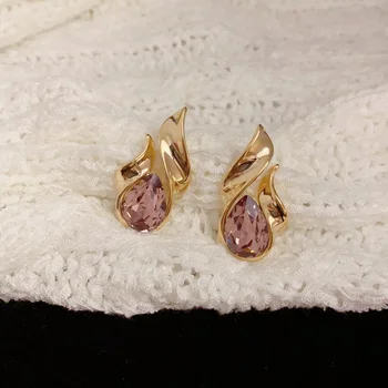 Niche Style Luxury High-End S925 Silver Drop-Shaped Earrings Wholesome Luxury Wholesale Fashion Design