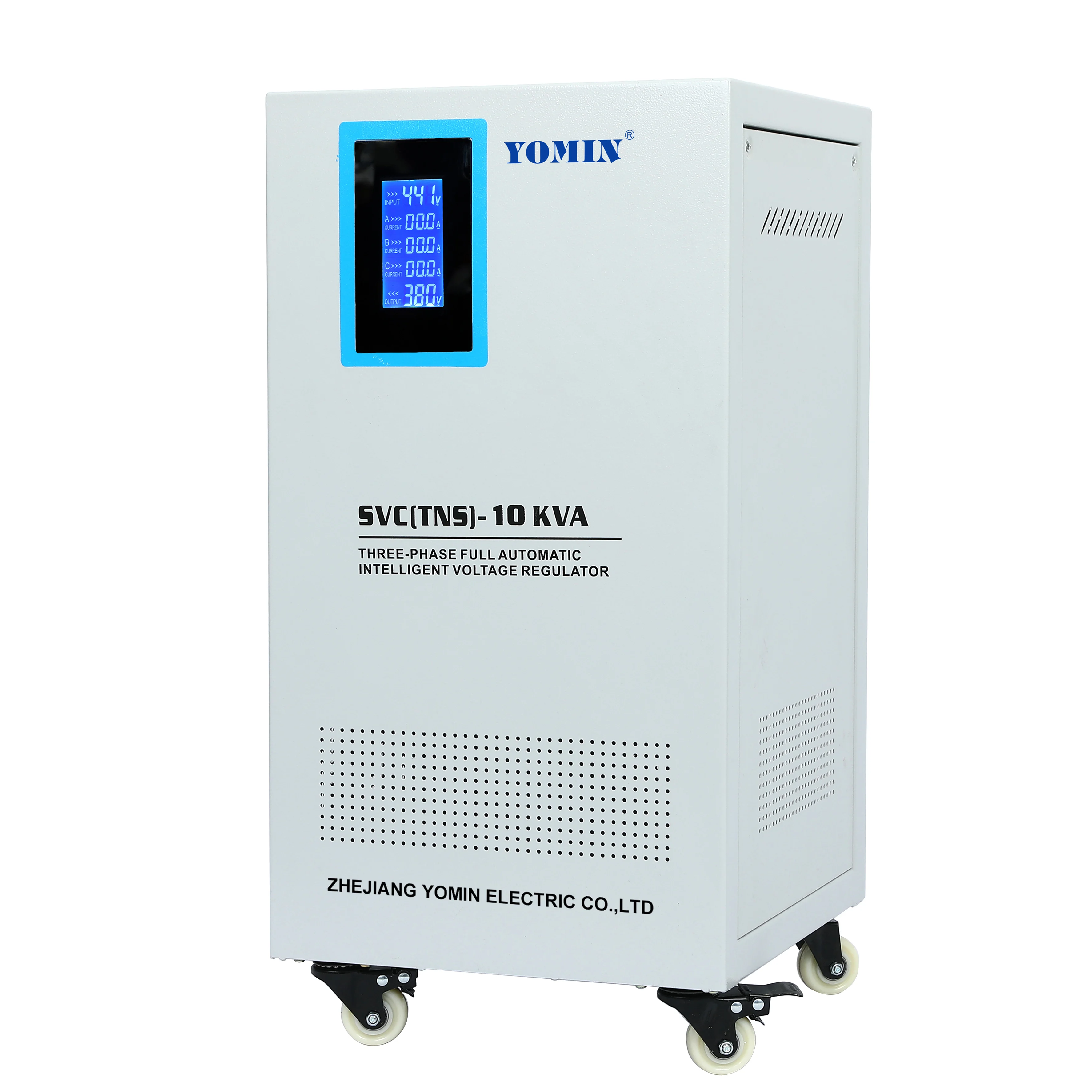 High Technology Automatic Three-Phase Voltage Regulator Stabilizer Single Phase SVC Type With LCD Display Quality AVR Product