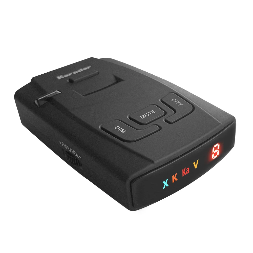 Upgrade Car Radar Detector with Real Time Voice Alert Speed LED Display 12V Alarm for America