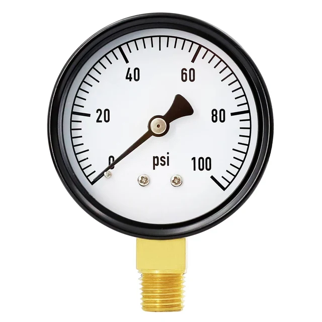 Diameter 60MM 100psi Ordinary Pressure Gauge Bottom Connection Pressure Gauge With CE ROHS ISO Certification