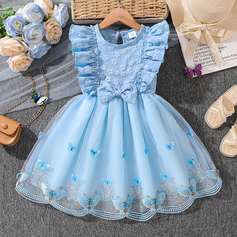 Korean Style Ins New Children's Clothing Summer Colorful Kid Classics Party  Dress for Y Lovely Baby Girl Birthday Dress