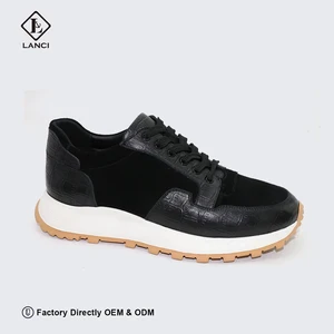 LANCI Custom Shoes Manufacturers with logo Men Pure Leather Shoes Anti-slip and Waterproof High Quality Leather Sneakers