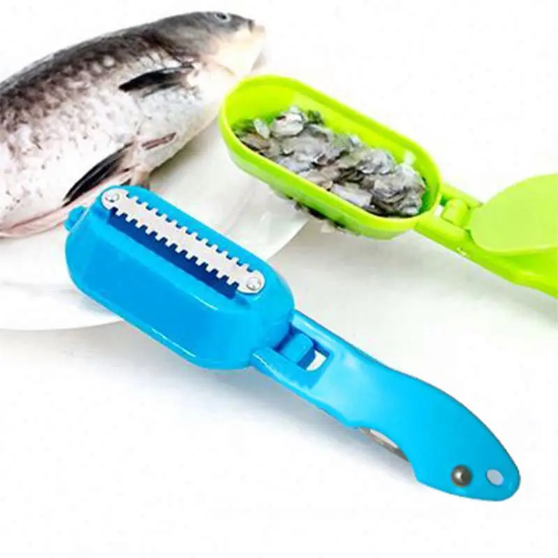 Fish Knife Cleaning Peeler Kitchen Gadgets Useful Scraper Fish Skin Brush Scraping Fishing Scale Bru