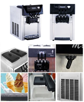 Maquina De Helados 3フレーバーテーブルトップアイスクリーム製造